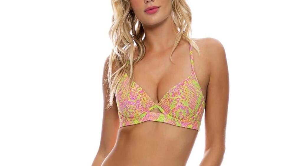 Luli Fama Born To Be Wild Underwire Top Size XL Multicolor Bikini